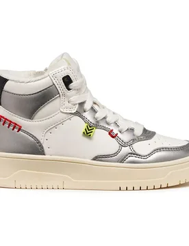 Sneaker Lestrella Dark Silver / White EU 39 - Geox - FashionsVida