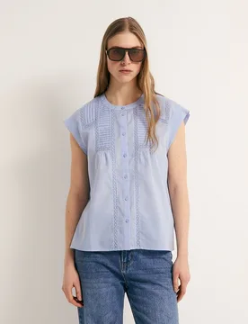 Sfera - Top puntilla dobby - Sfera - FashionsVida
