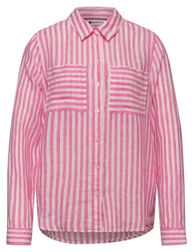 SOL_Striped shirtcollar blouse female - 44 - FashionsVida