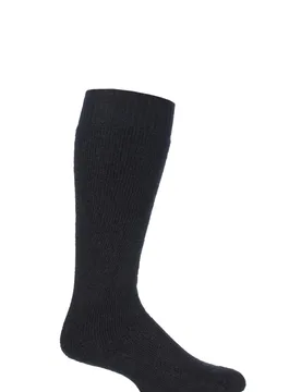 Pair Black of London Mohair Knee High Socks With Cushioning Unisex 11-13 Unisex - - Black - Size: 11-13 Unisex - SOCKSHOP of London - FashionsVida