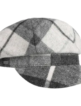 Tevere Checkered Newsboy Cap by - black - Damen - Size: One Size - McBURN - FashionsVida