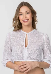 Dirndlbluse Rachel (weiss, Gr. 42) von für Damen, Oberteile, 90% Polyamid, 10% Elastan
