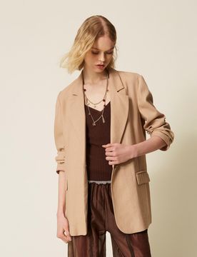 Twinset Blazer en lin mélangé