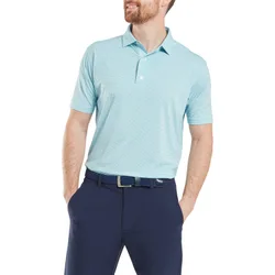 Polo Micro Feeder Stripe Lisle, iceblau l