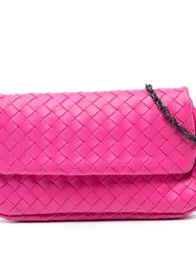 Mini Nappa Intrecciato Expandable Chain Flap Crossbody - Bottega Veneta - FashionsVida