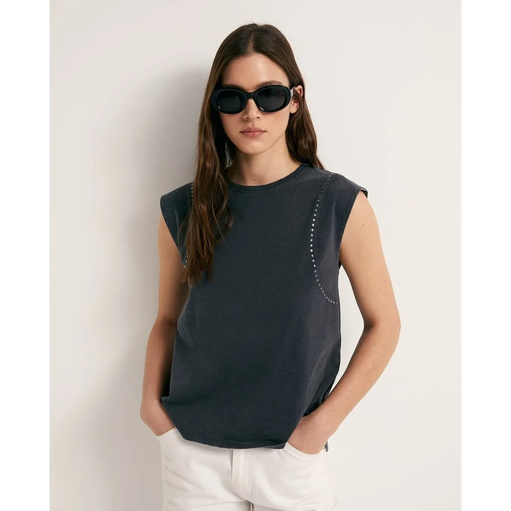 Sfera - Camiseta tachas - Sfera - FashionsVida