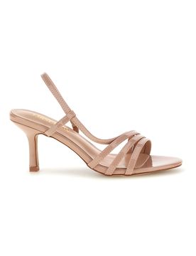 Sandali beige con listini e tacco medio P709 37