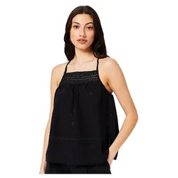 Maglietta Senza Maniche Vintage Woven Lace Black XS