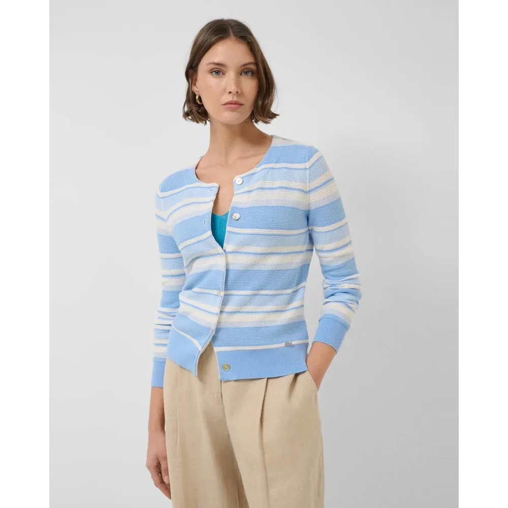 Cárdigan de mujer punto rayas horizontales - Roberto Verino - FashionsVida