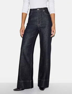 High Waisted Flared Jeans Indigo female - Jigsaw - FashionsVida