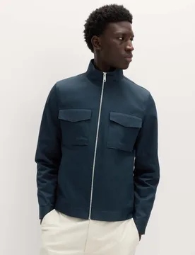 Pure Cotton Harrington Jacket Navy male - M&S - FashionsVida