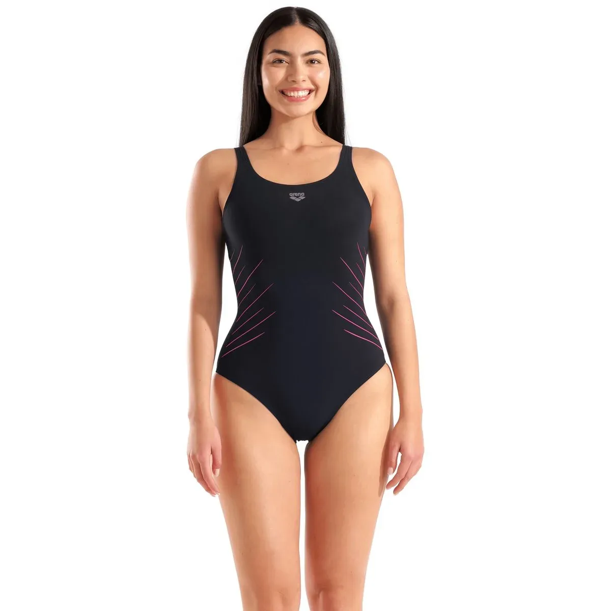 Isa Squared Back Damen Badeanzug, schwarz 44 - Arena - FashionsVida