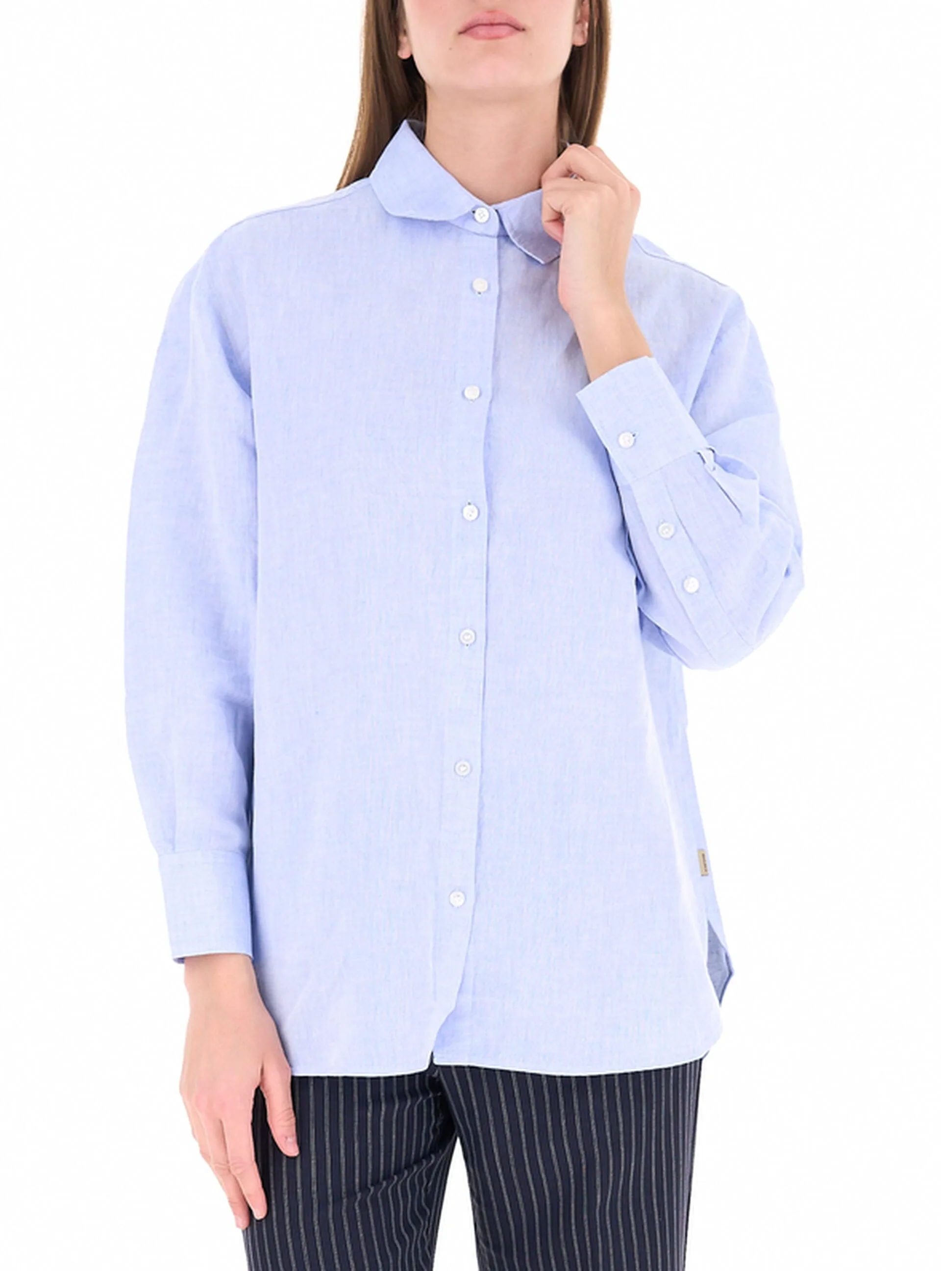 Camicia maniche lunghe AZZURRO CHIARO M - Woolrich - FashionsVida