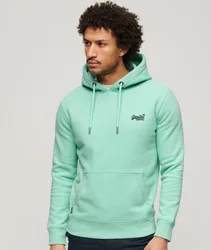 Superdry Herren Essential Hoodie mit Logo Grün - Größe: Xxl