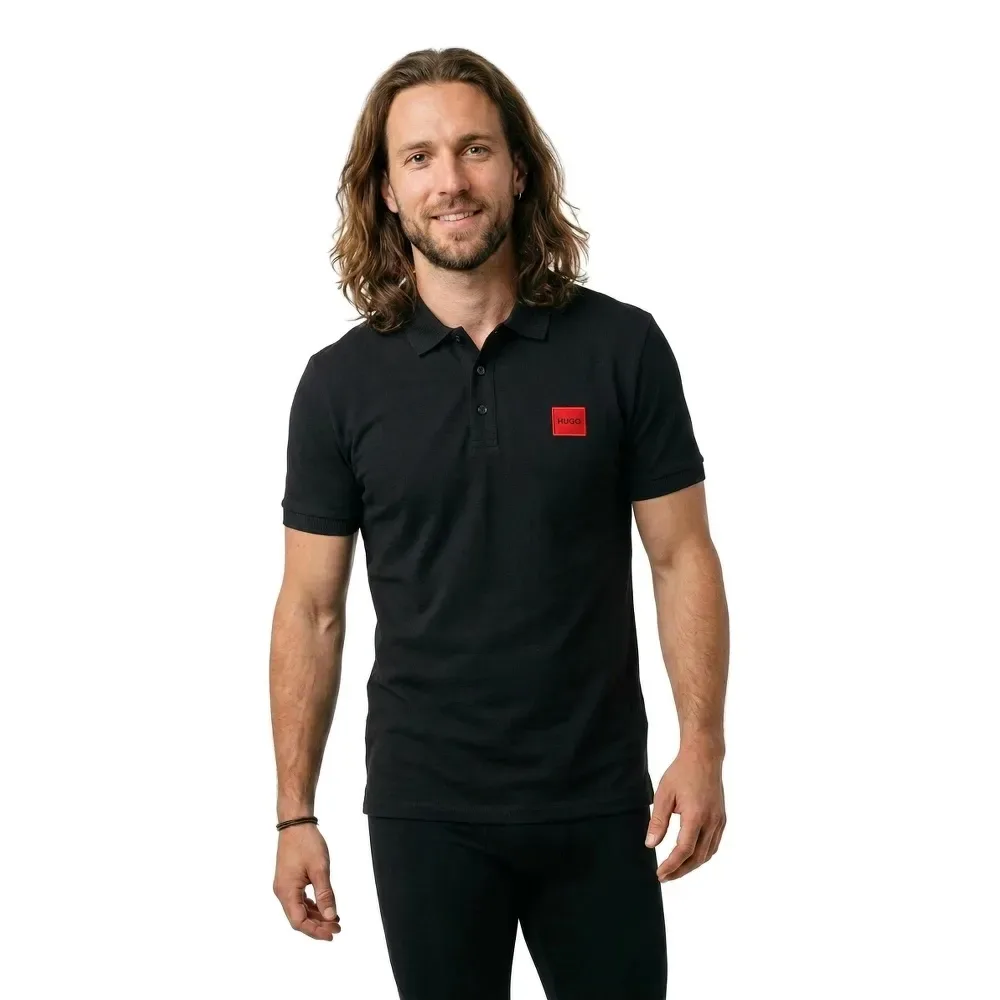 Hugo Polo A Maniche Corte Dereso222 Black 2XL - Hugo Boss - FashionsVida