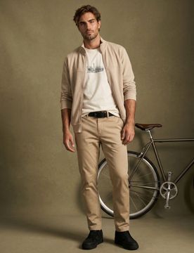 T-shirt in cotone con stampa New Jersey - panna