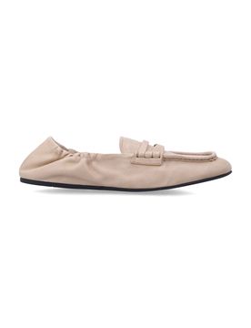 Miu Miu Ruches Suede Loafers