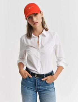 Para mujer. 4300486 Camisa Slim Fit de popelina (32), Casual, Fiesta, Algodón, Clásico, Manga larga