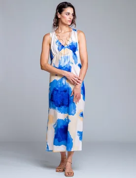 Vestido de playa sin mangas - Señoretta - FashionsVida