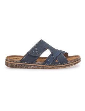 Ciabatte Blu con Sottopiede in Pelle 10104BESY 46