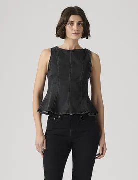 Levis Top LEIGHTON PEPLUM noir L - Levis - FashionsVida