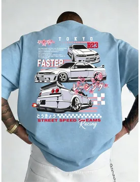 Pieza Camiseta de manga corta holgada con estampado de moda para hombre Diseño exquisito Esencial de verano Fácil de combinar, mostrando tu estilo - Shein - FashionsVida