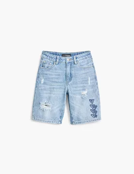 Short en jean BLUE 7/8 male - Desigual - FashionsVida