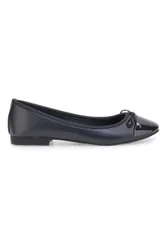 Ballerine nere con punta lucida e fiocco IDE1070 38