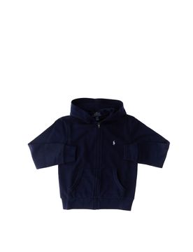 Felpa con zip POLO BOYS BLU NAVY L
