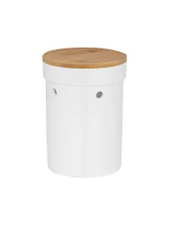 Contenitore per cipolle SALENA 15 cm in ceramica bianca bianco
