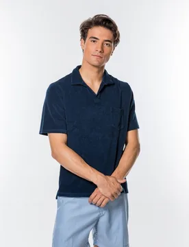 Polo turco de hombre en azul oscuro - Wickett Jones - FashionsVida