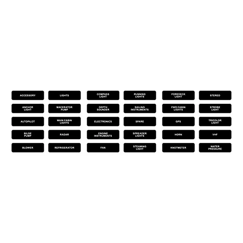 Dc Panel Basic 120 Label Set Black One Size unisex - Blue Sea Systems - FashionsVida