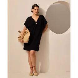 Camisola de mujer de crochet con detalle de anilla