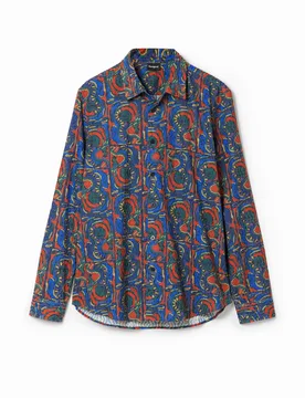 Chemise brodée arty BLUE M male - Desigual - FashionsVida