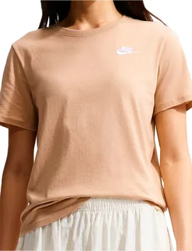 Sportswear club camiseta manga corta mujer Beige (XL) - Nike - FashionsVida