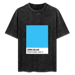 Pantone — Zima Blue T-Shirt Basic Daily Outfit Short Sleeve Tee