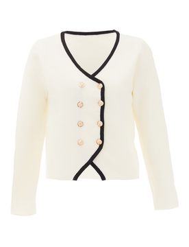 NAEMI Cárdigan oro / blanco
