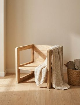 Sedia per bambini in legno - beige