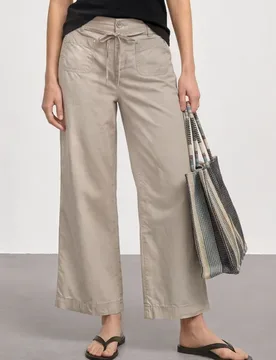 Straight Leg Hose in Washed-Optik female Beige - Street One - FashionsVida