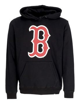 Felpa Cappuccio Uomo Mlb Backer Burnside Hoodie Bosred Jet Black