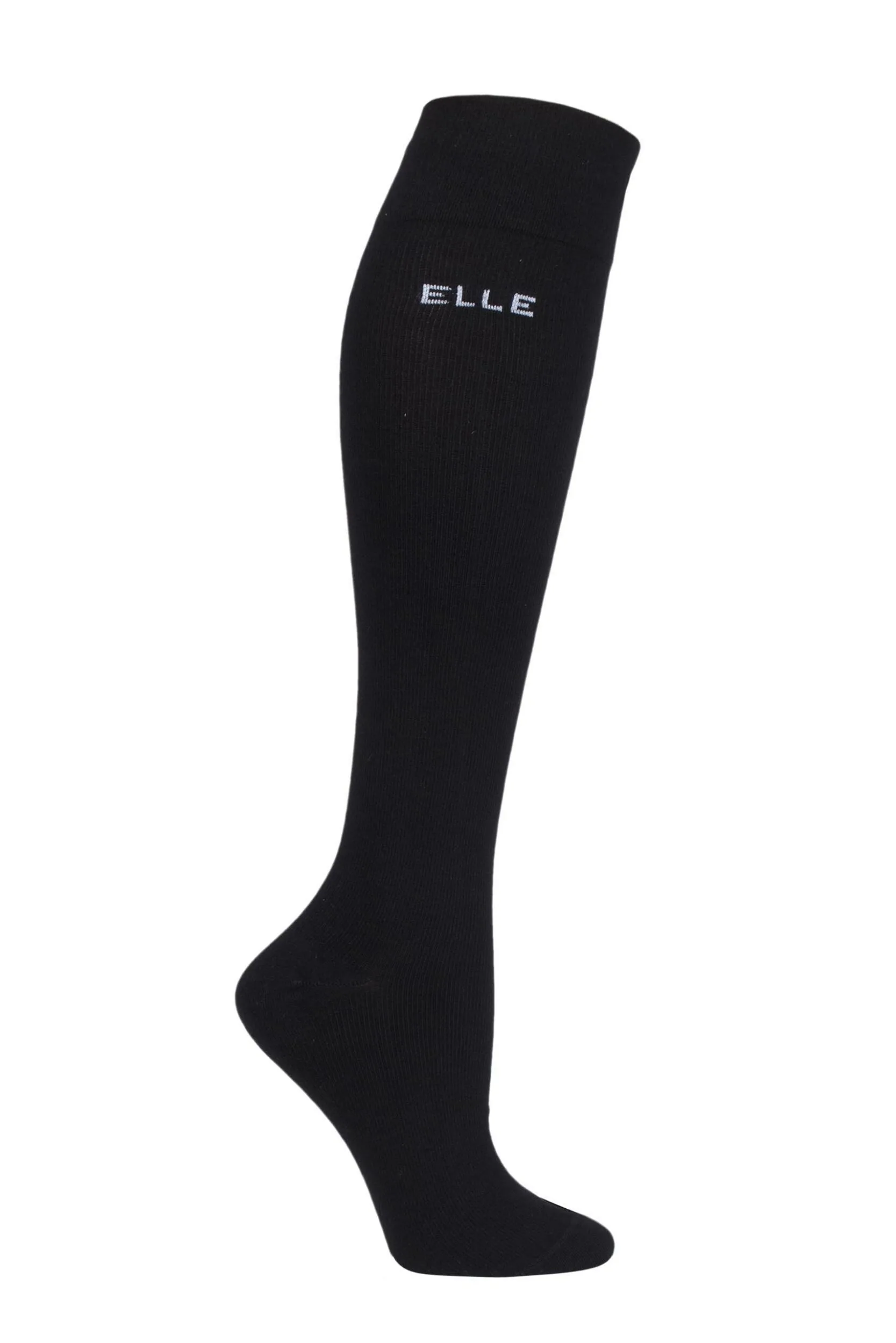 Pair Black Milk Compression Socks Ladies Small - - Black - Size: Small - ELLE - FashionsVida