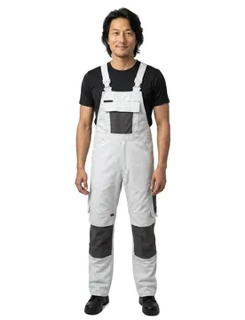 Combinaison Avec Poches Pour Genouillères Unique 12169 White / Dark Anthracite 66