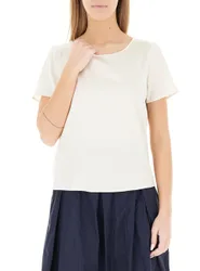 Blusa in satin AVORIO 48