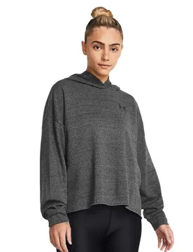 Sweat-shirt Rival Terry Os Castlerock Full Heather / Black M - Under armour - FashionsVida