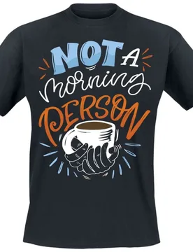 T-Shirt - Not A Morning Person - M bis 3XL - für Männer - Größe XL - schwarz - Männer - male - Sprüche - FashionsVida