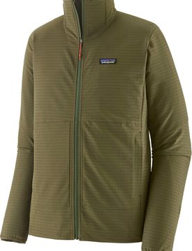 Warmes, dehnbares Fleece M's R1 TechFace Jkt Basin Green für Herren Größe S Grün