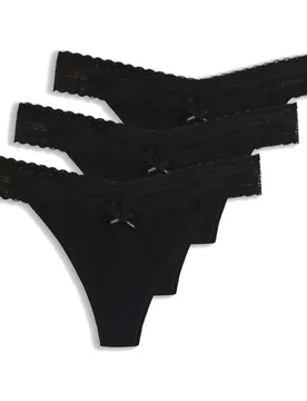 Hugo Tanga Lace 10277591 Red 3 Unità Black XL