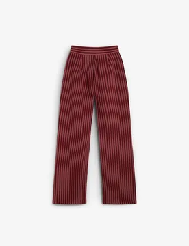 Pantalón recto de mujer de rayas con pinzas - Scalpers - FashionsVida