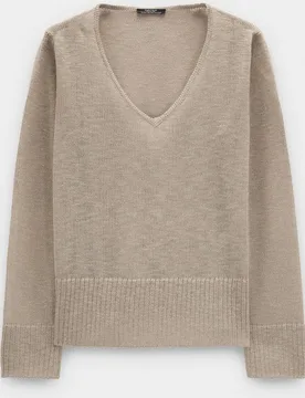 Jersey de mujer semitransparente de manga larga con cuello pico - Parfois - FashionsVida