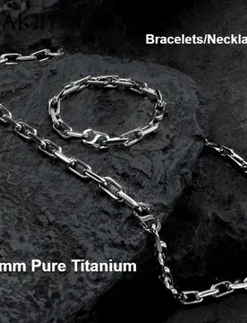 Hypoallergenic Pure Titanium Necklace/Bracelet for Men 8.0mm Industrial Chain, Seamlessly Welded Thick Chain Trendy Gift for Men - Aliexpress - FashionsVida